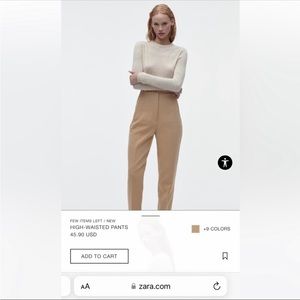 BRAND NEW Zara taupe dress pants.